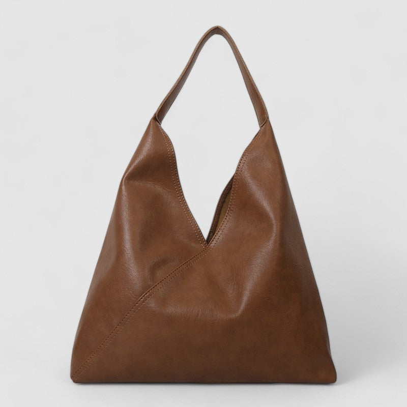 Vegan Leather Slouchy Shoulder Bag