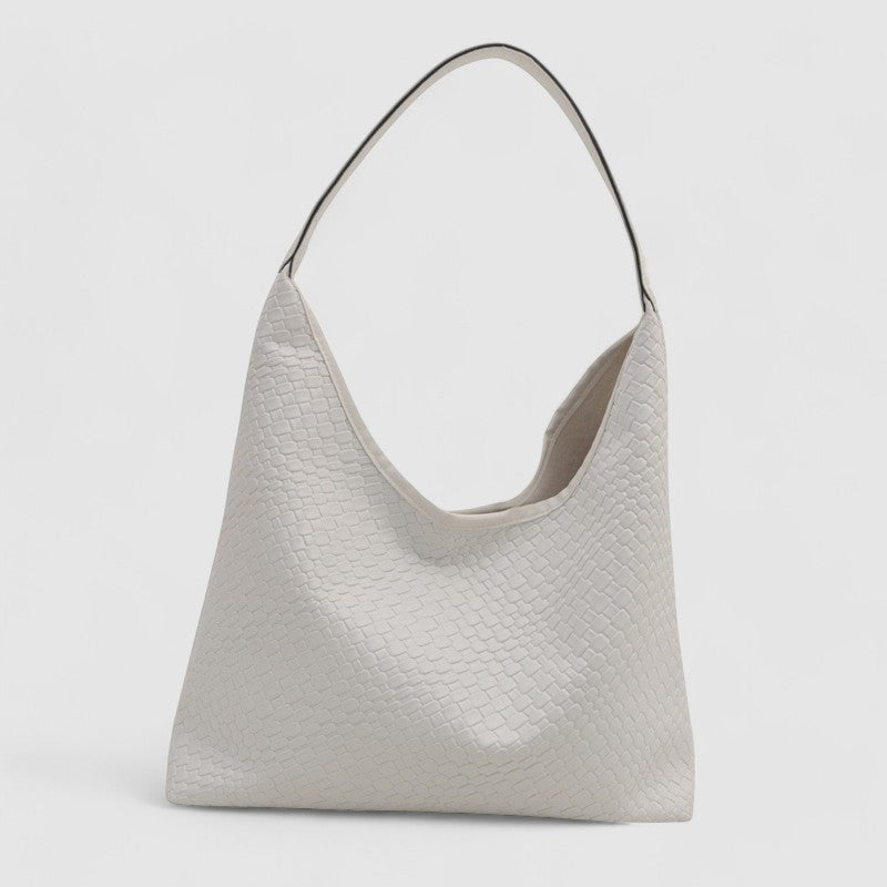 Textured Woven Hobo Shoulder Bag