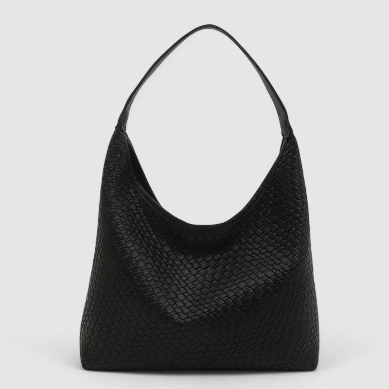 Textured Woven Hobo Shoulder Bag