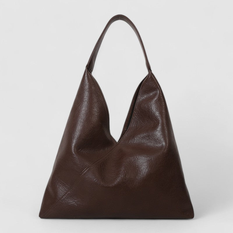 Vegan Leather Slouchy Shoulder Bag