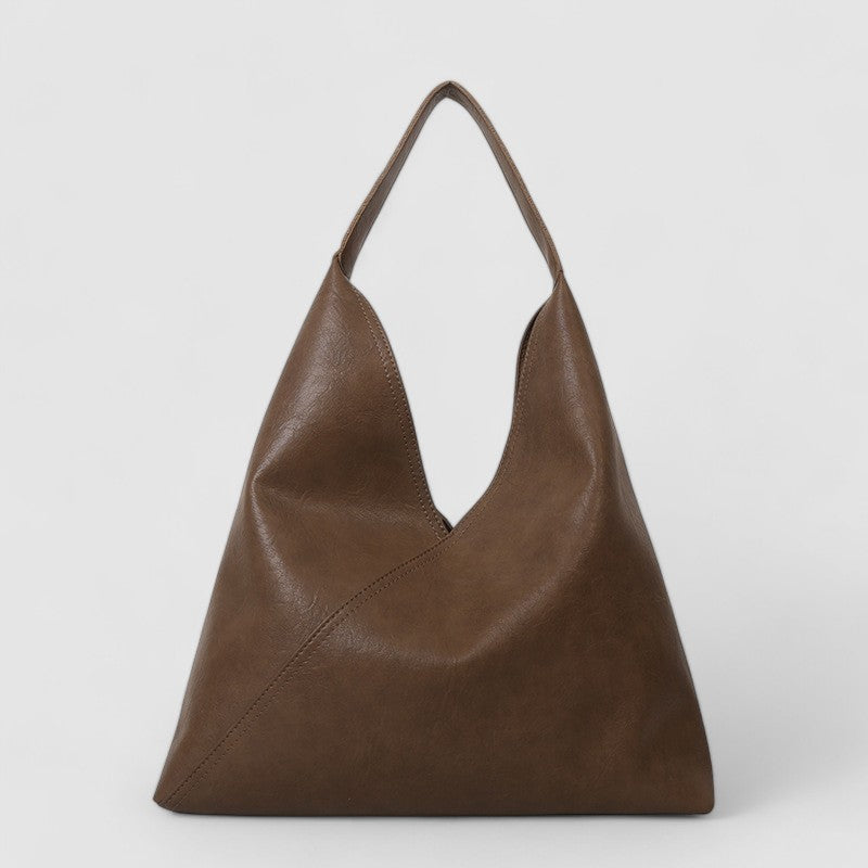 Vegan Leather Slouchy Shoulder Bag
