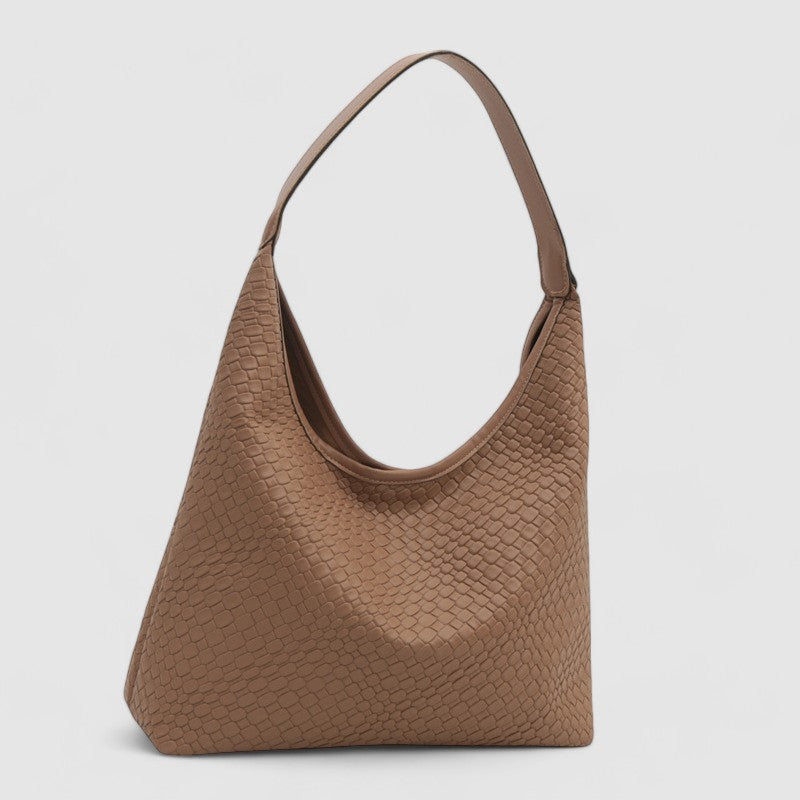 Textured Woven Hobo Shoulder Bag