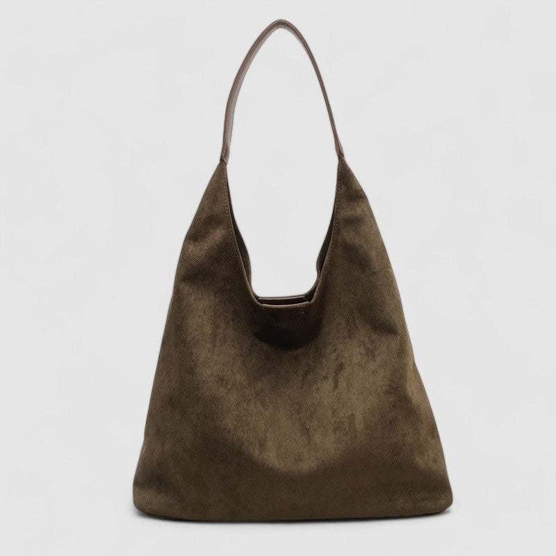 Casual Vegan Suede Hobo Shoulder Bag