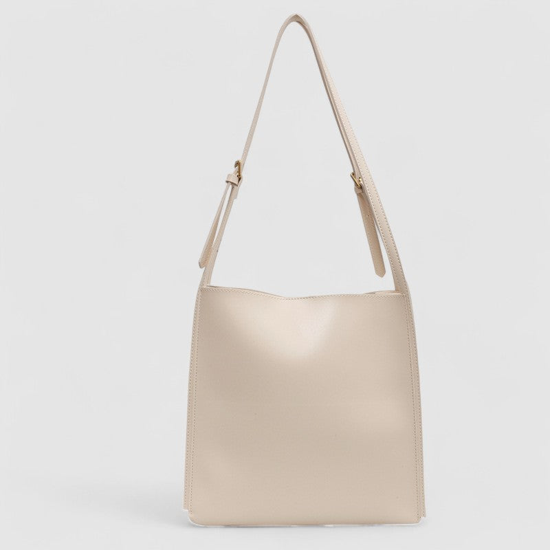 Structured Vegan Leather Shoulder Bag