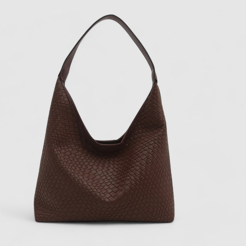 Textured Woven Hobo Shoulder Bag