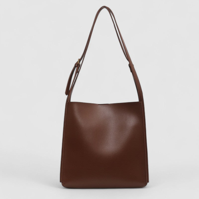 Structured Vegan Leather Shoulder Bag