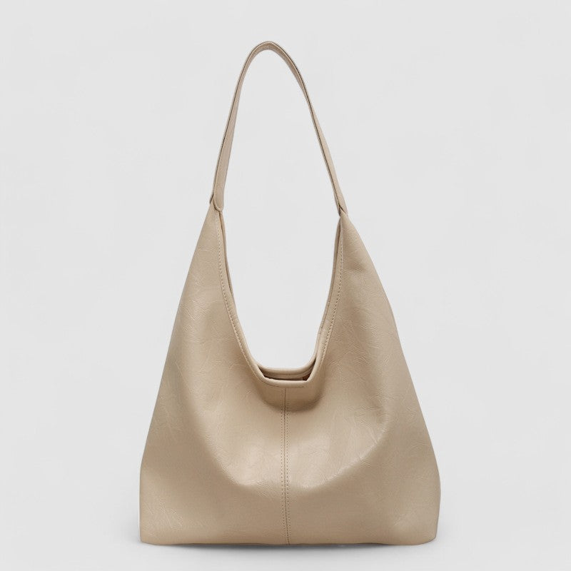 Distressed Vegan Hobo Shoulder Bag