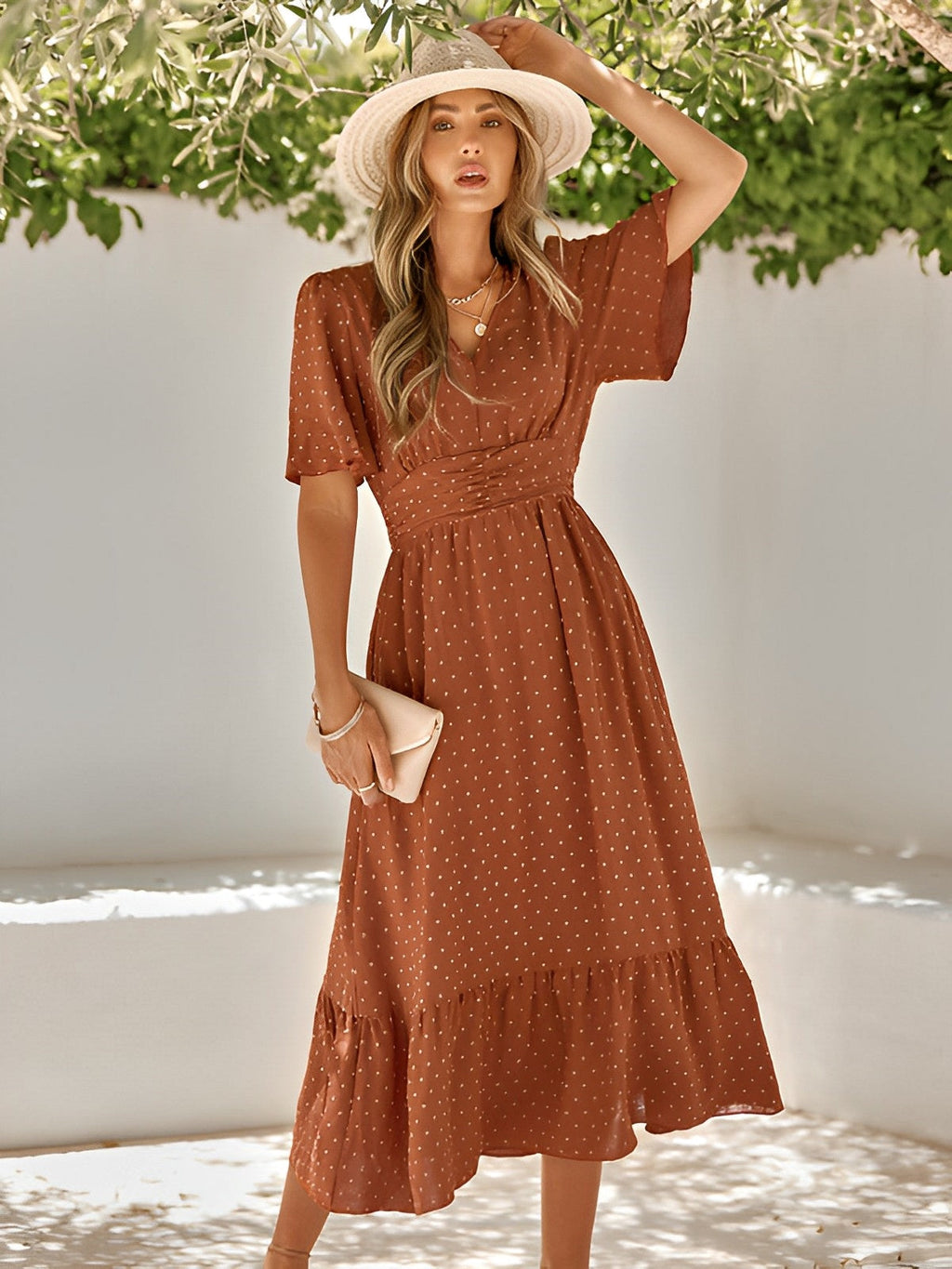Maxi Dress Wrap Belted Sleeveless Floral Print