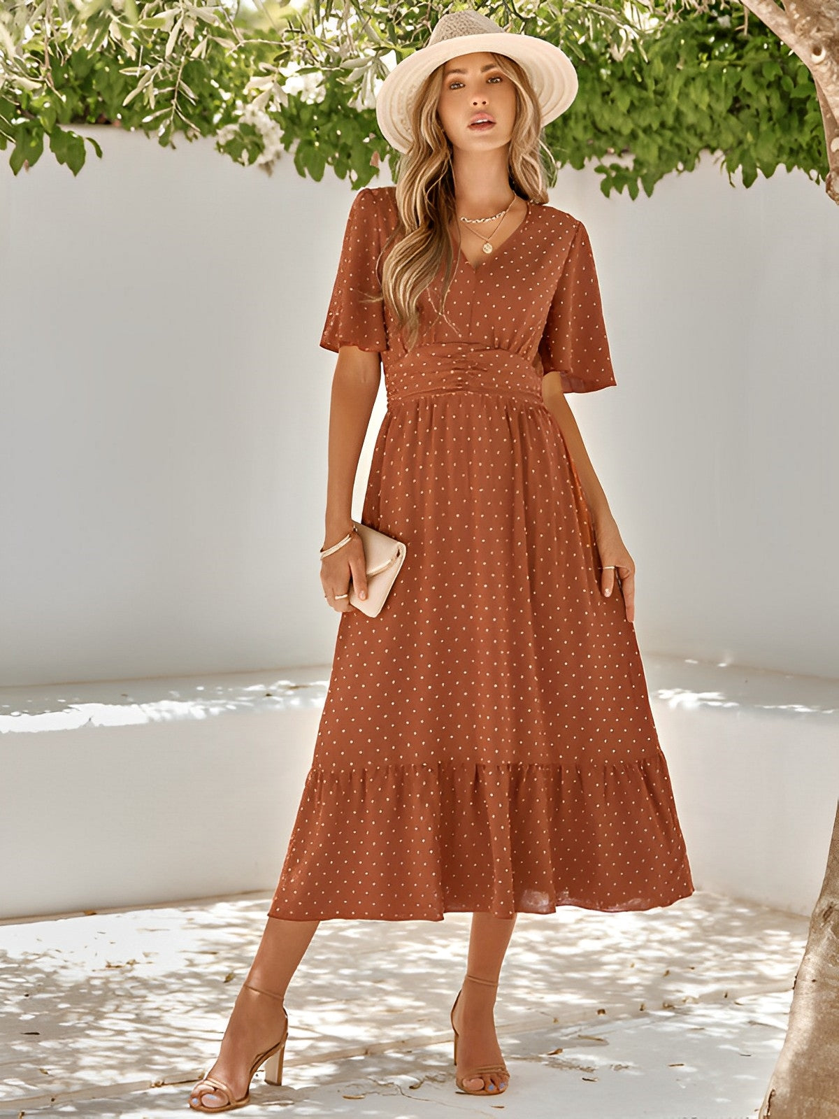 Maxi Dress Wrap Belted Sleeveless Floral Print