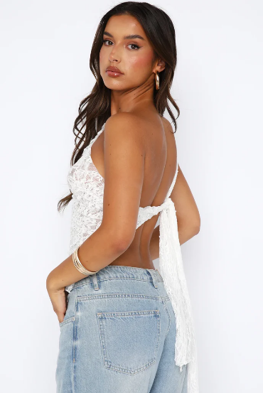 One-Shoulder Lace Top