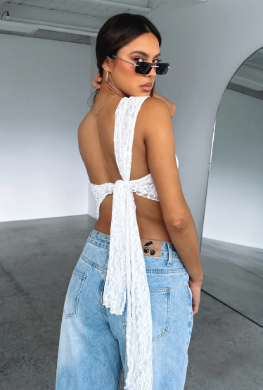 One-Shoulder Lace Top