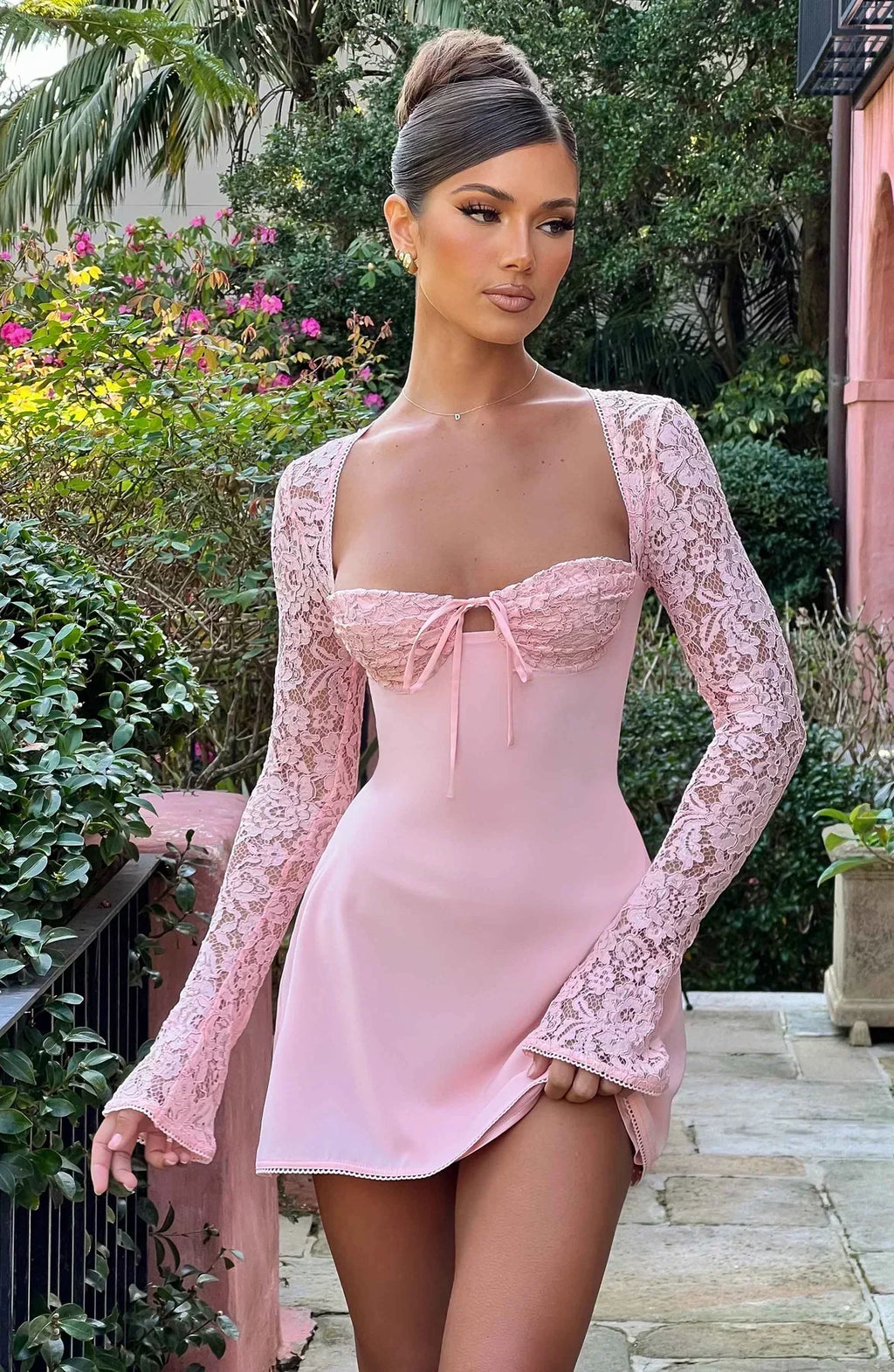Lace Long Sleeve Dress