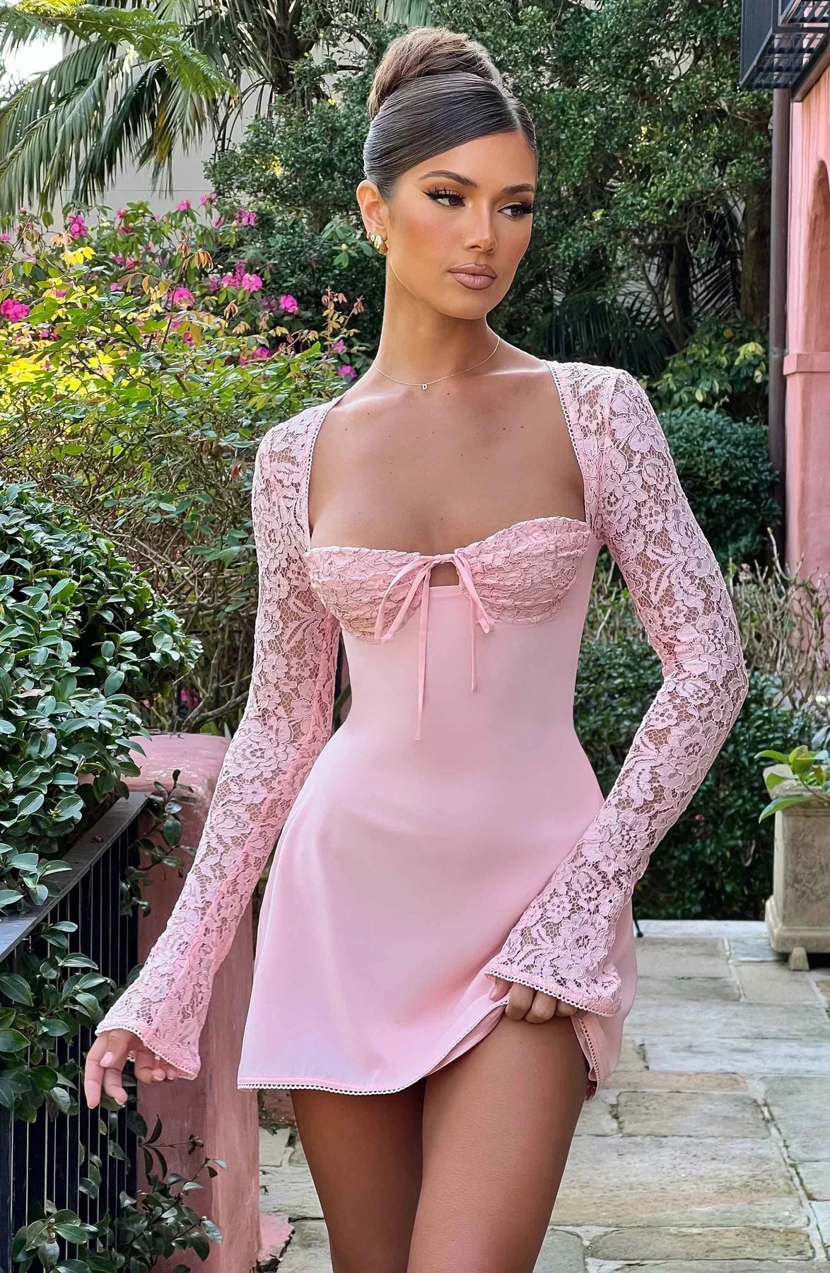 Lace Long Sleeve Dress