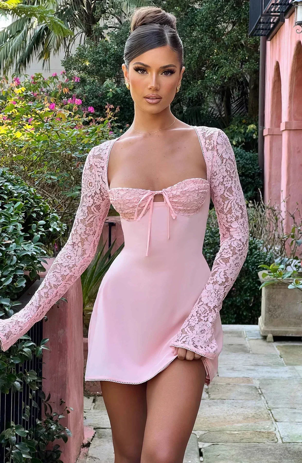 Lace Long Sleeve Dress