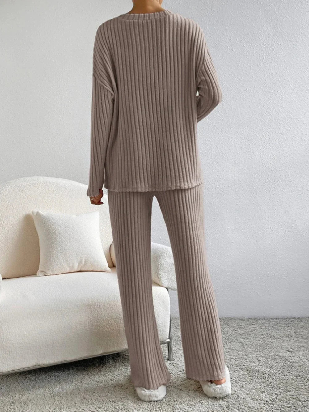 Ribbed Knit Loungewear Set