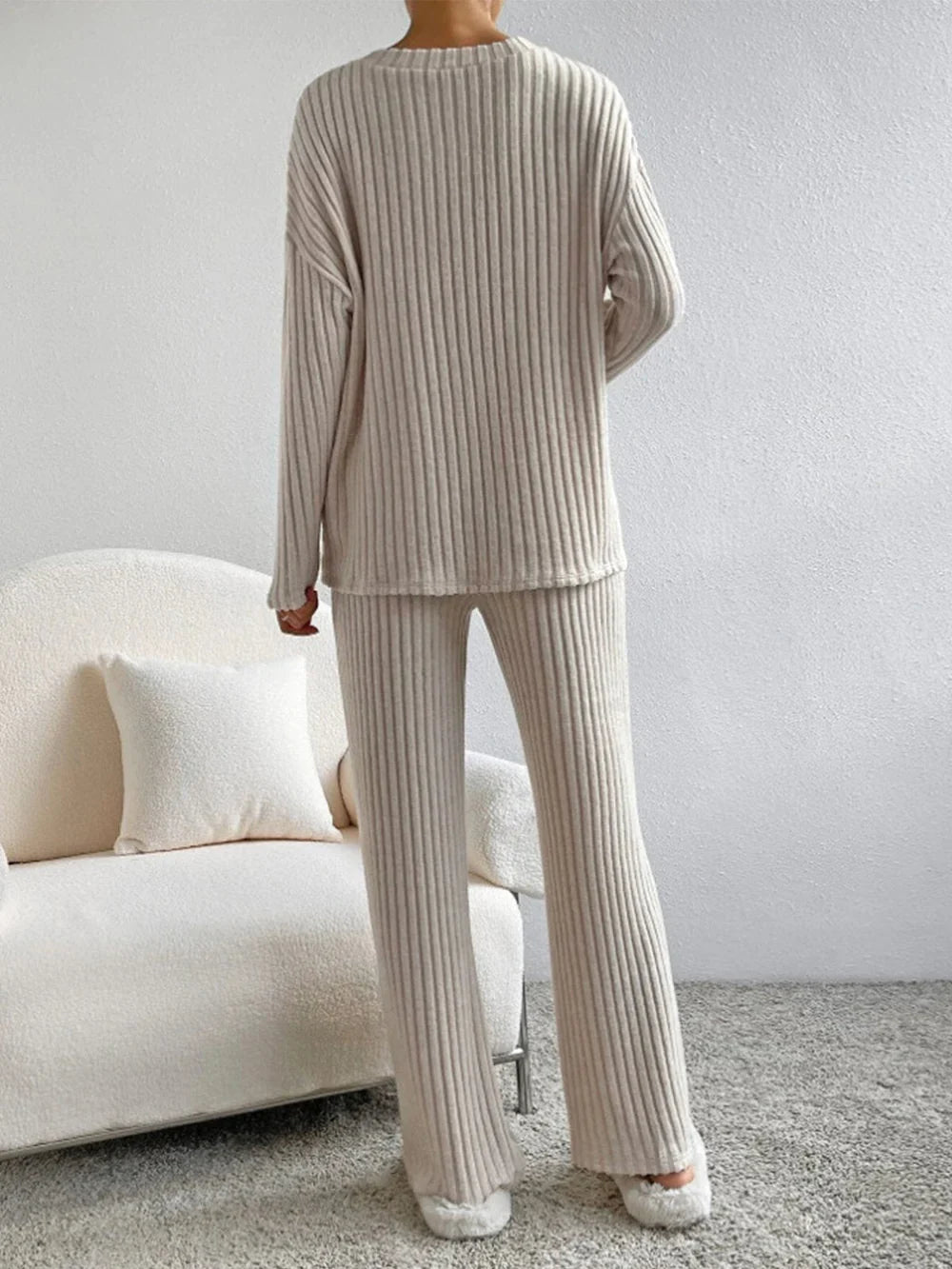 Ribbed Knit Loungewear Set
