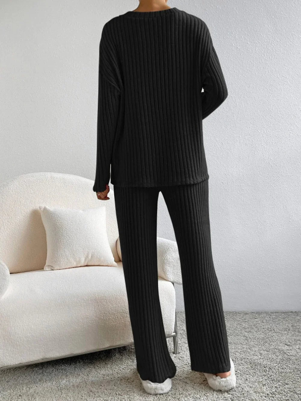 Ribbed Knit Loungewear Set