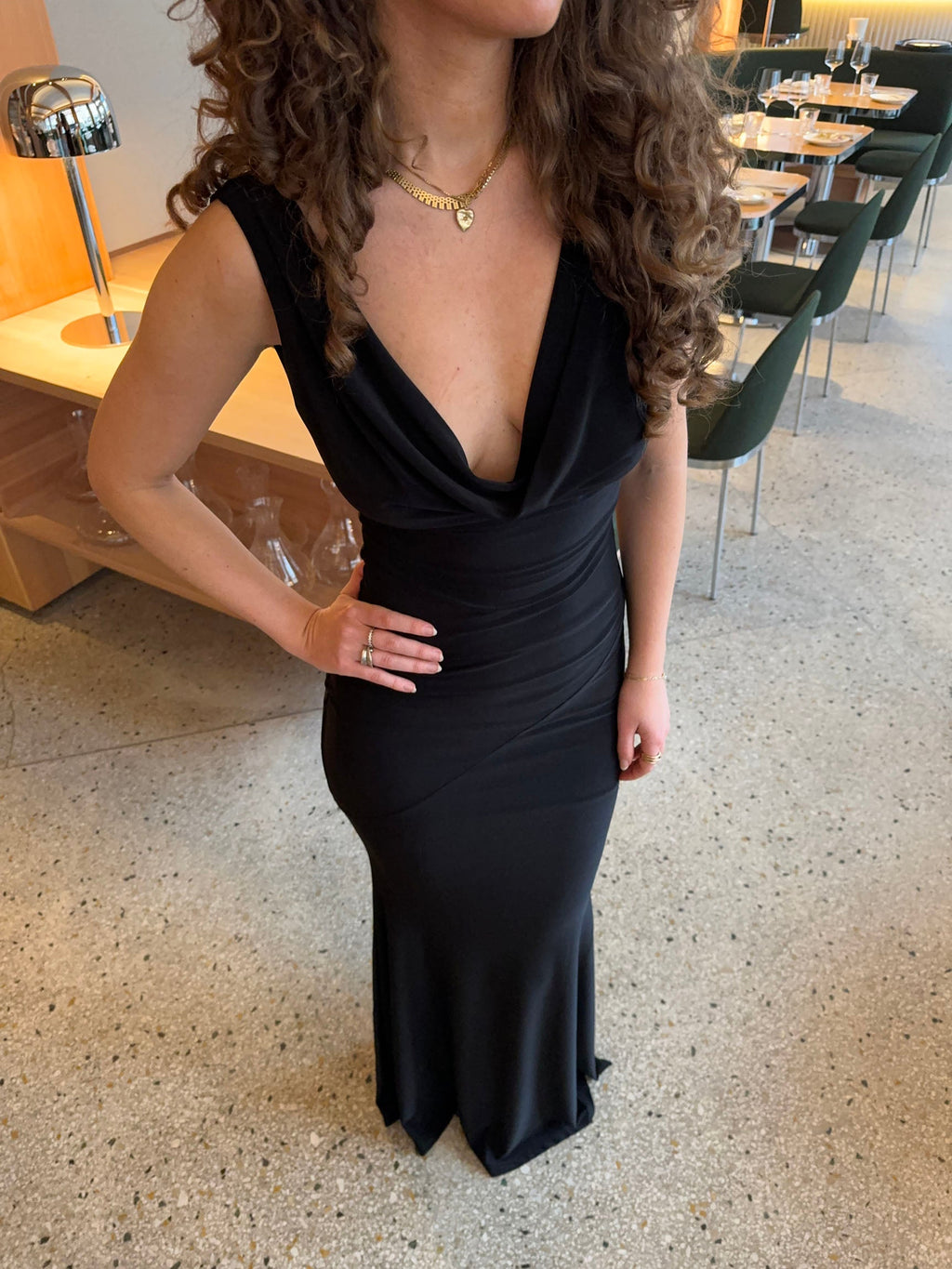 Sleeveless V-Neck Maxi Dress