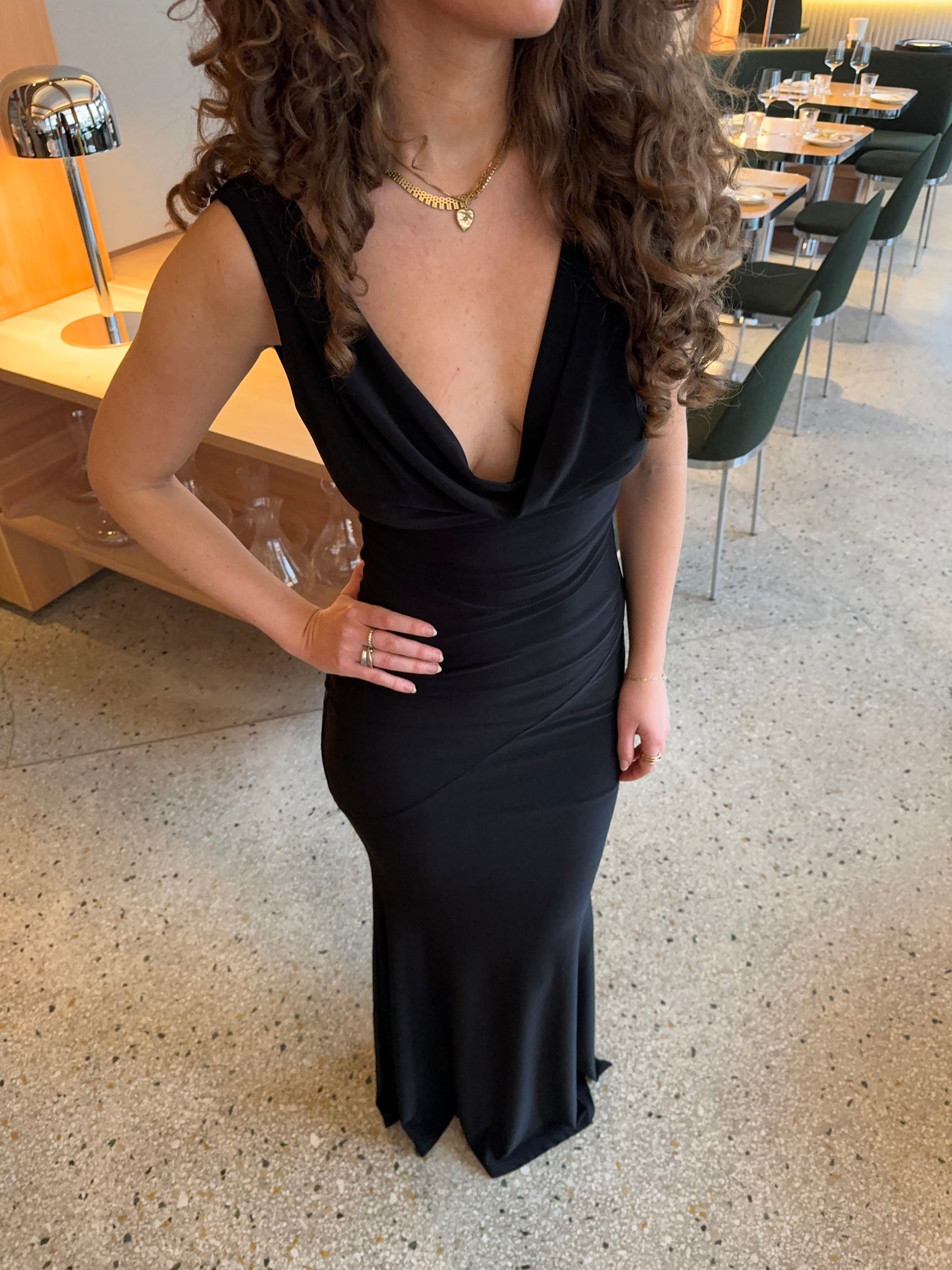 Sleeveless V-Neck Maxi Dress
