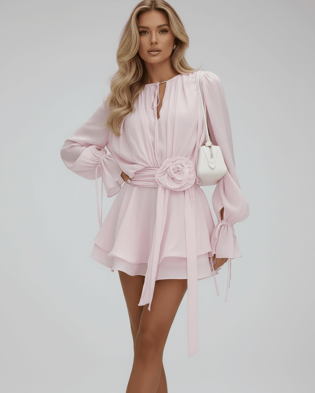 Pink Rose Mini Dress