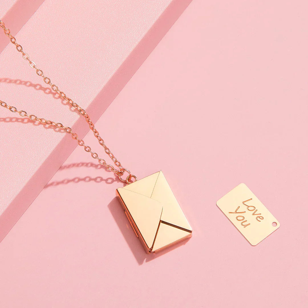 Durable Stainless Steel Love Letter Envelope Necklace