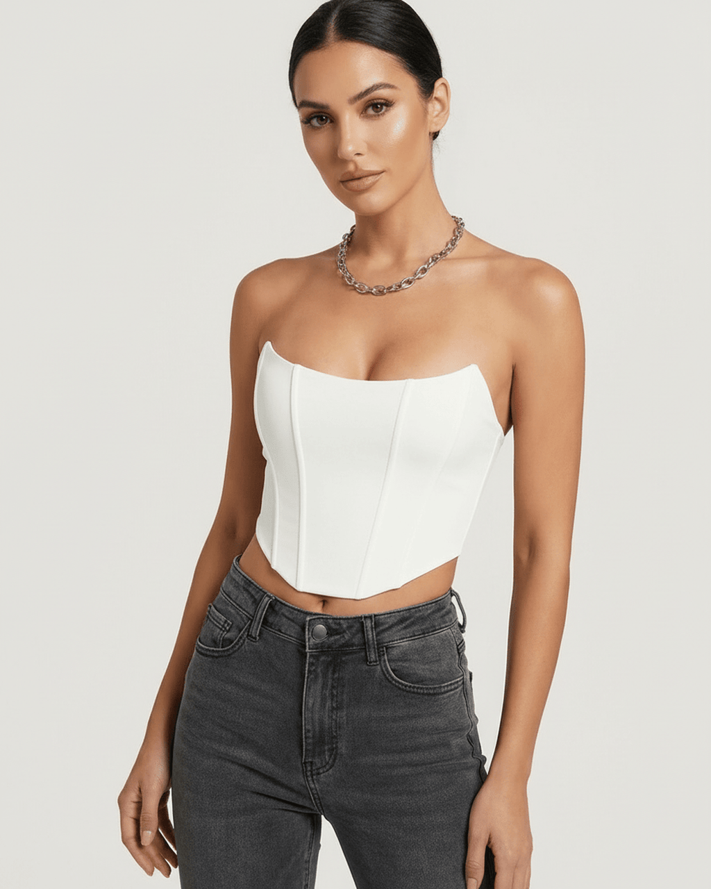 Structured Strapless Corset Blouse