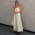 Minimalist Strapless Maxi Dress