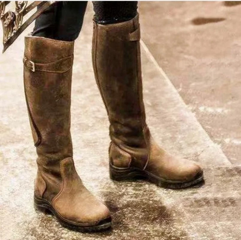 Rugged Brown Waterproof Country Boots