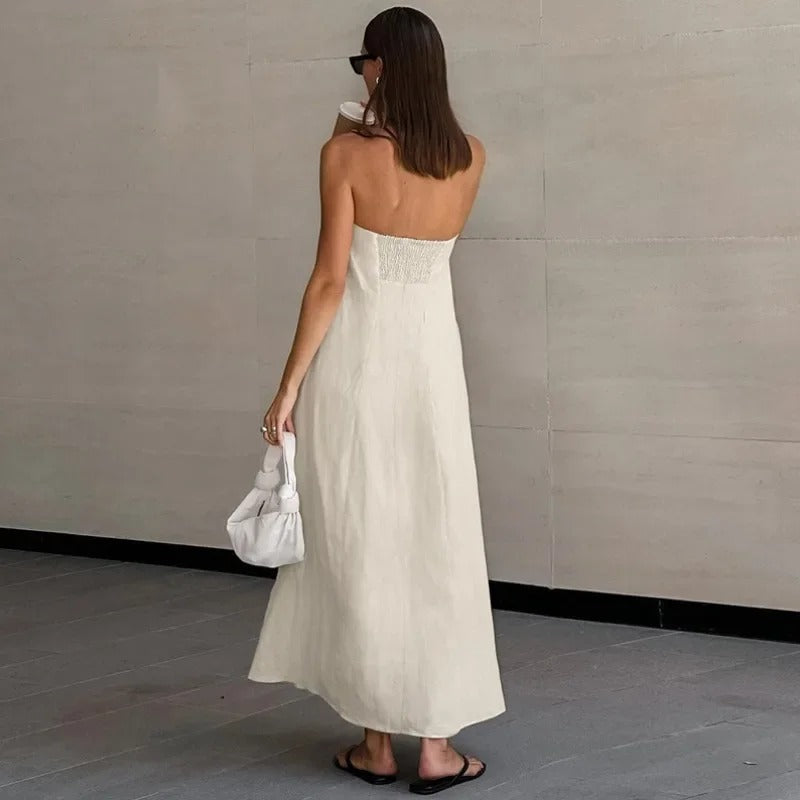 Minimalist Strapless Maxi Dress