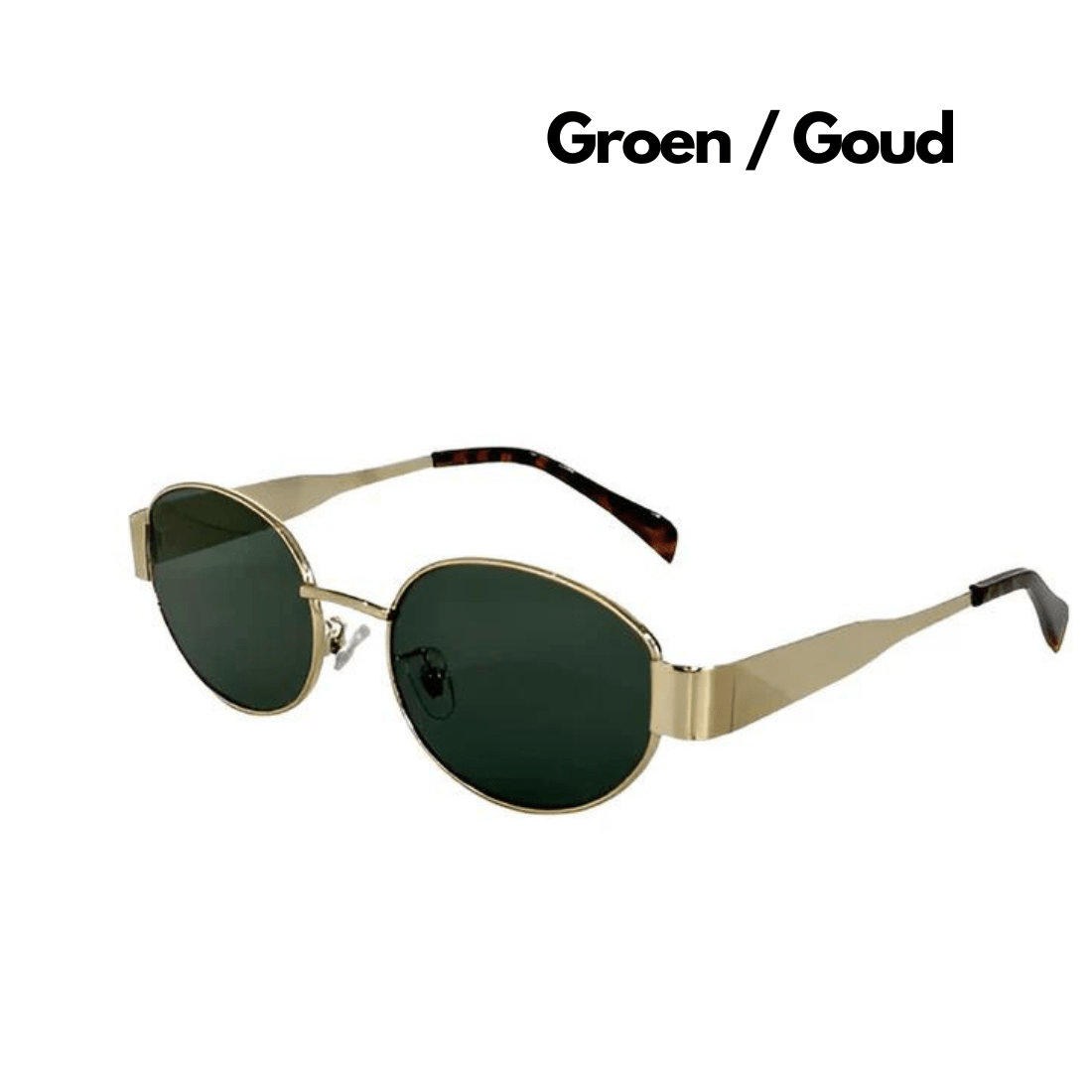 Gold Oval Sunglasses