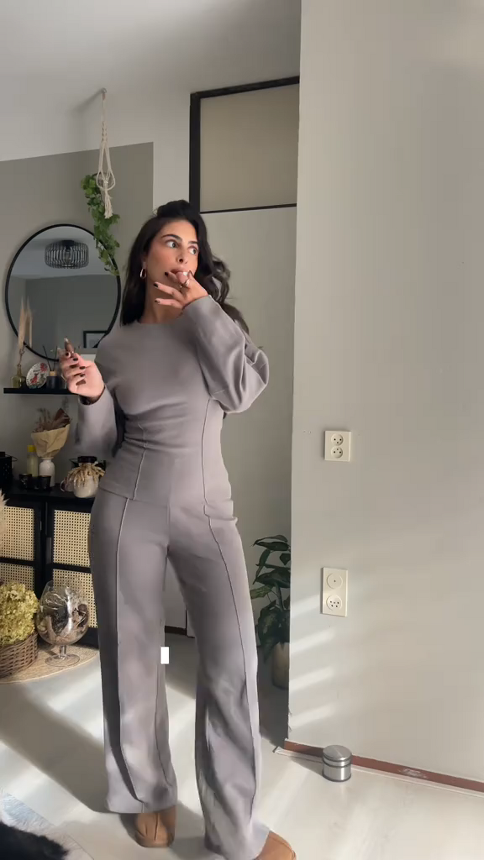 Oversized Top Wide Leg Lounge Set
