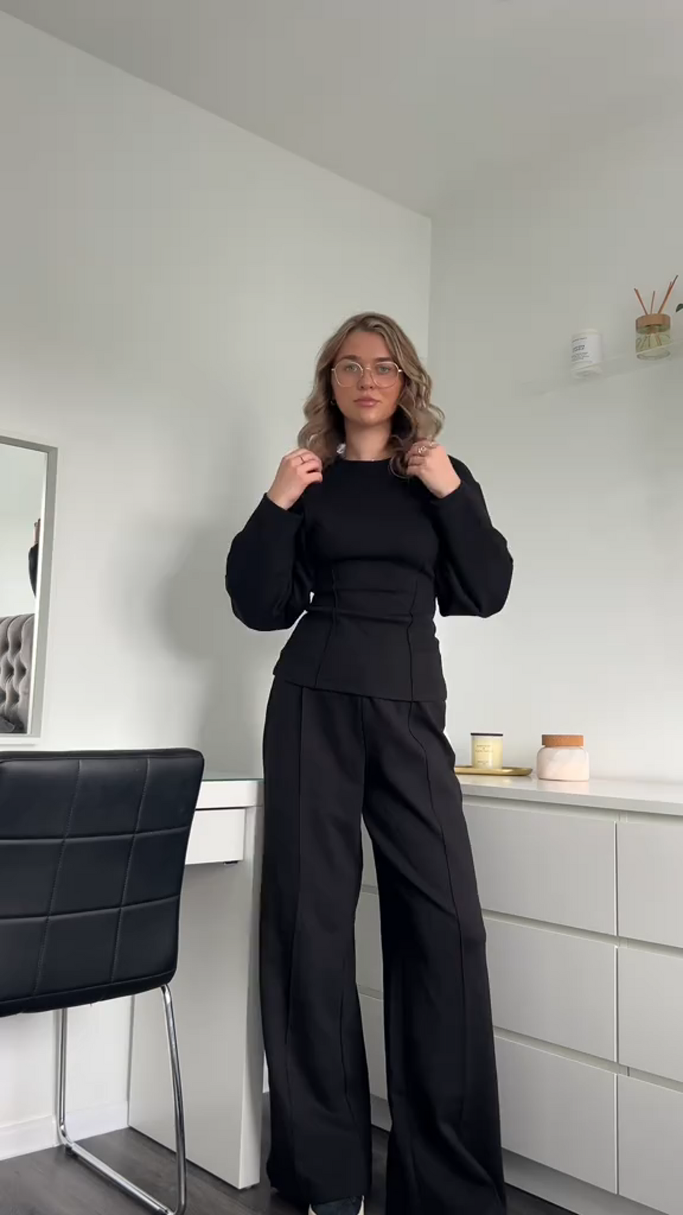 Oversized Top Wide Leg Lounge Set