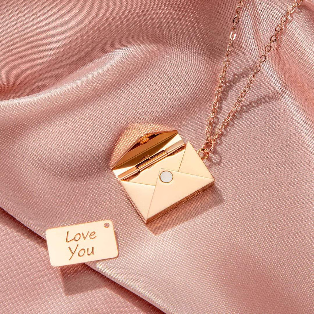 Durable Stainless Steel Love Letter Envelope Necklace