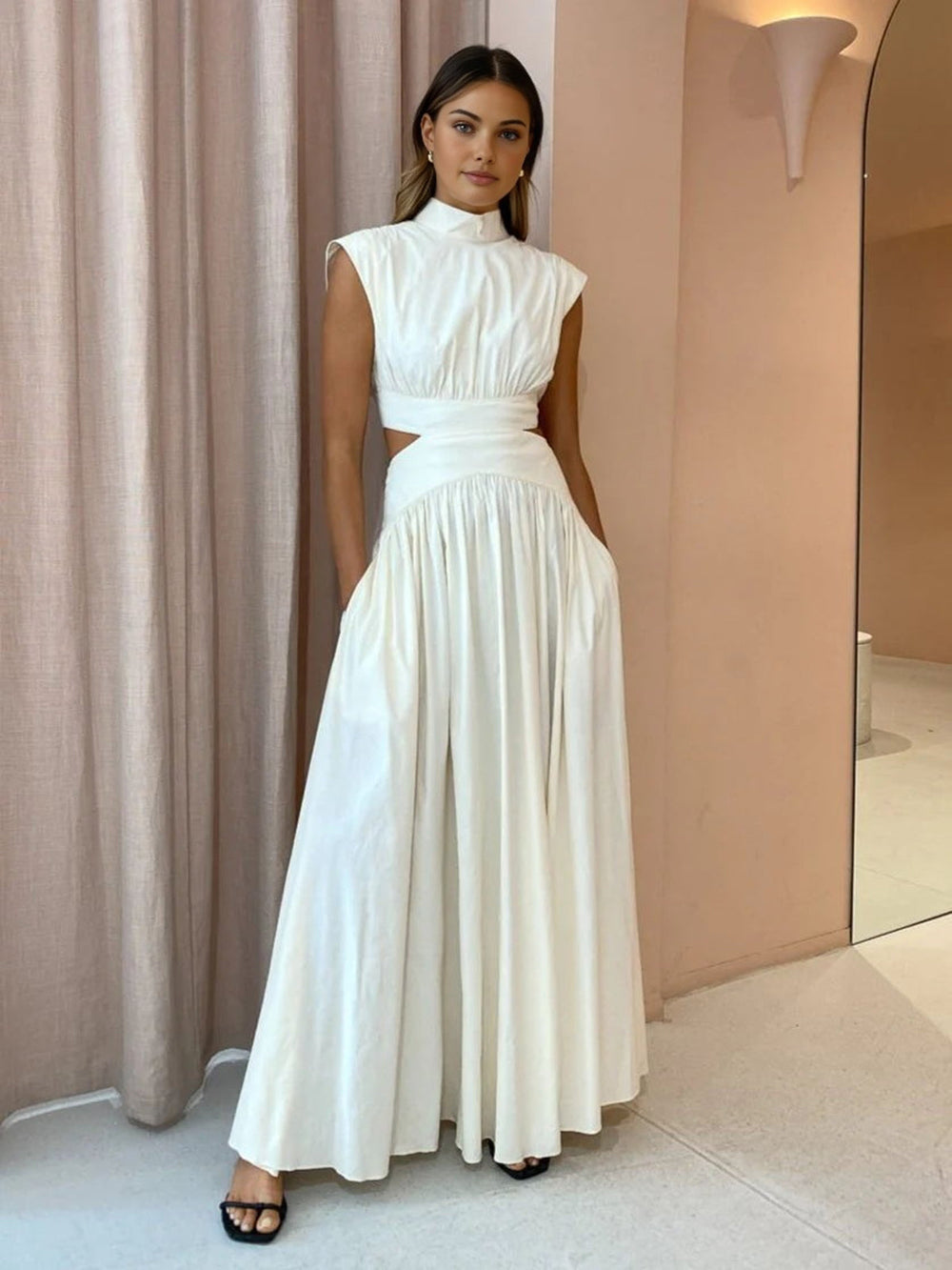 Cut Out Side Detail Maxi Dress