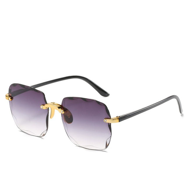 Modern Rimless Gradient Sunglasses