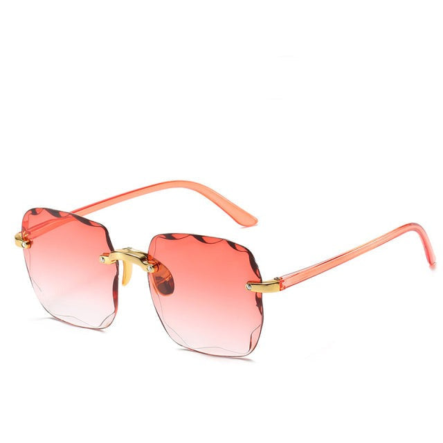 Modern Rimless Gradient Sunglasses
