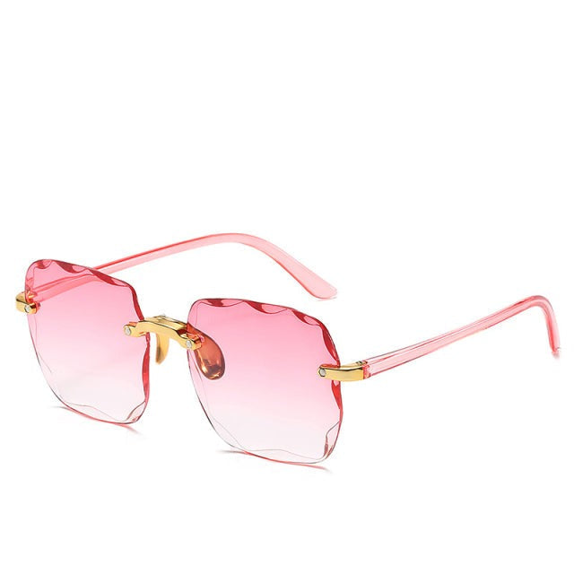 Modern Rimless Gradient Sunglasses