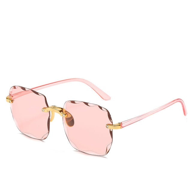 Modern Rimless Gradient Sunglasses