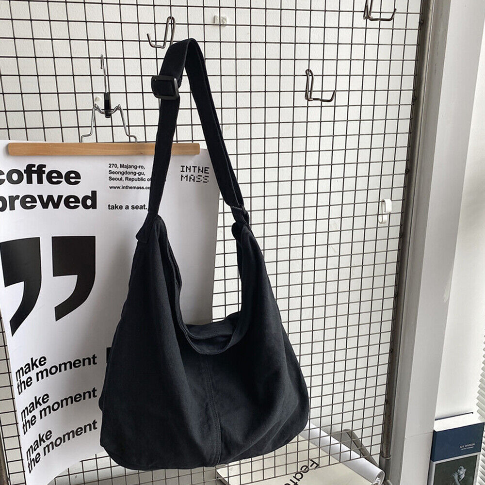 Oversized Slouchy Canvas Shoulder Bag