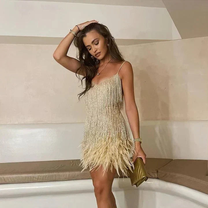 Sequin Cocktail Midi Dress