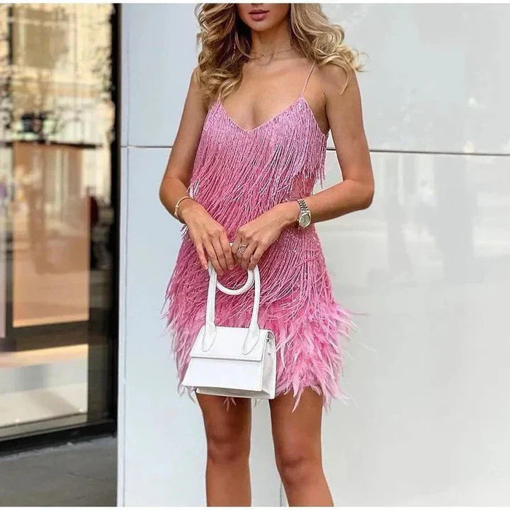Sequin Cocktail Midi Dress