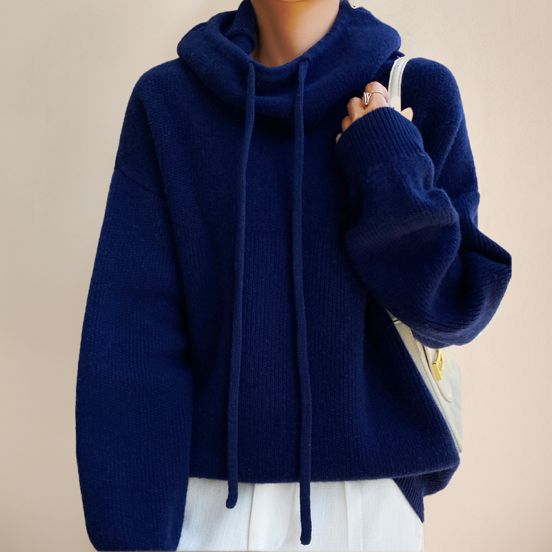 Relaxed Knit Roll Neck Sweater