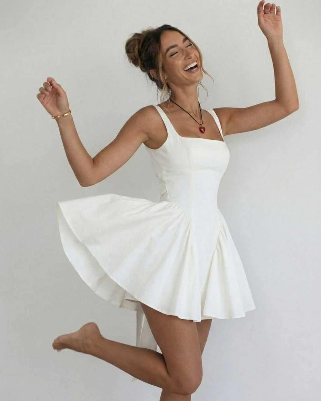 Summer Square Neck Mini Dress