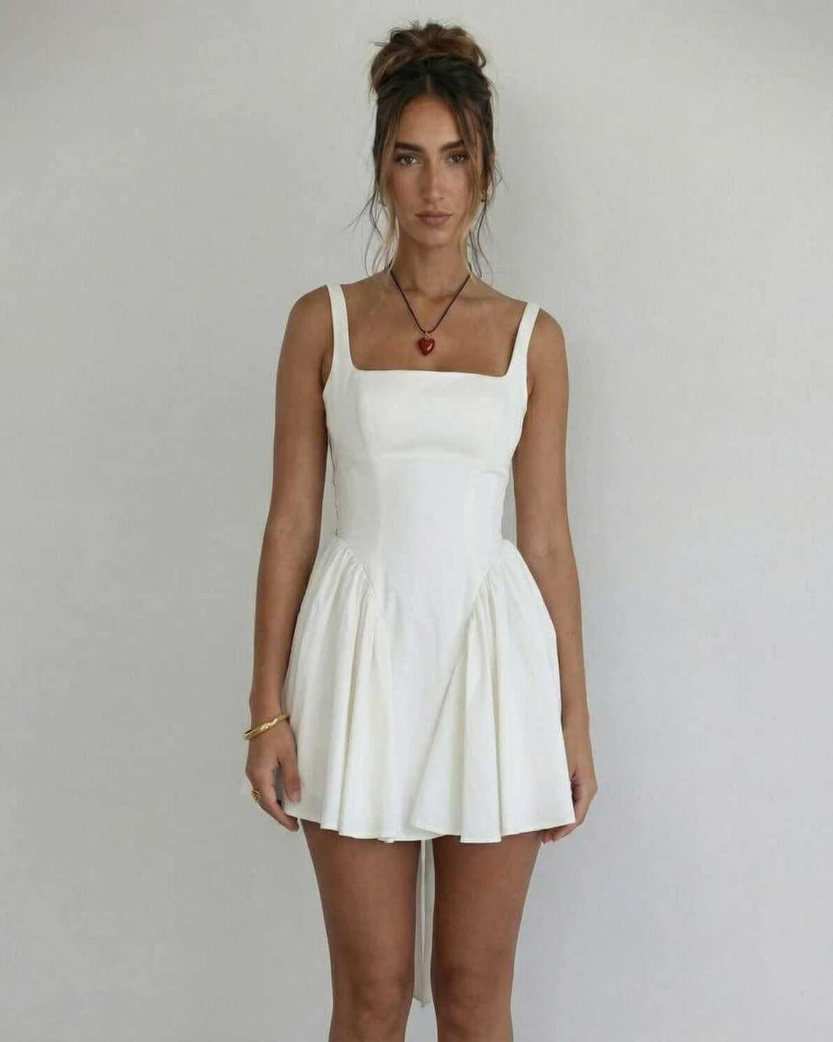 Summer Square Neck Mini Dress