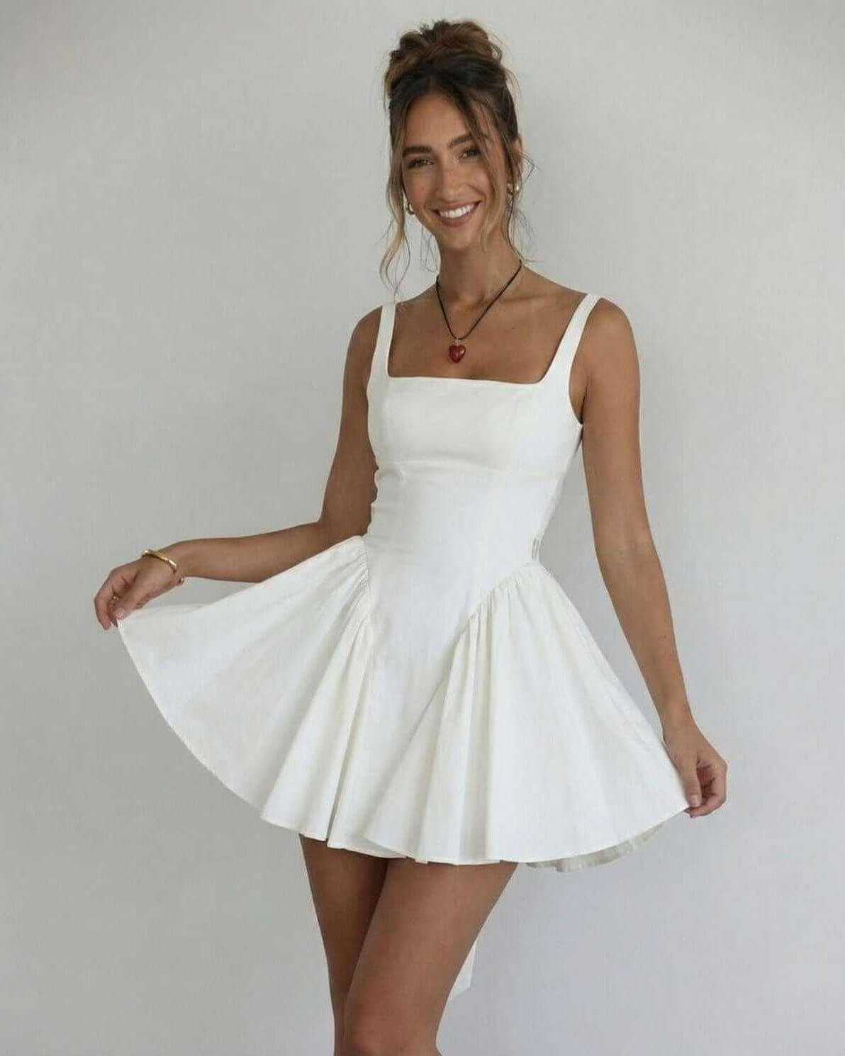 Summer Square Neck Mini Dress