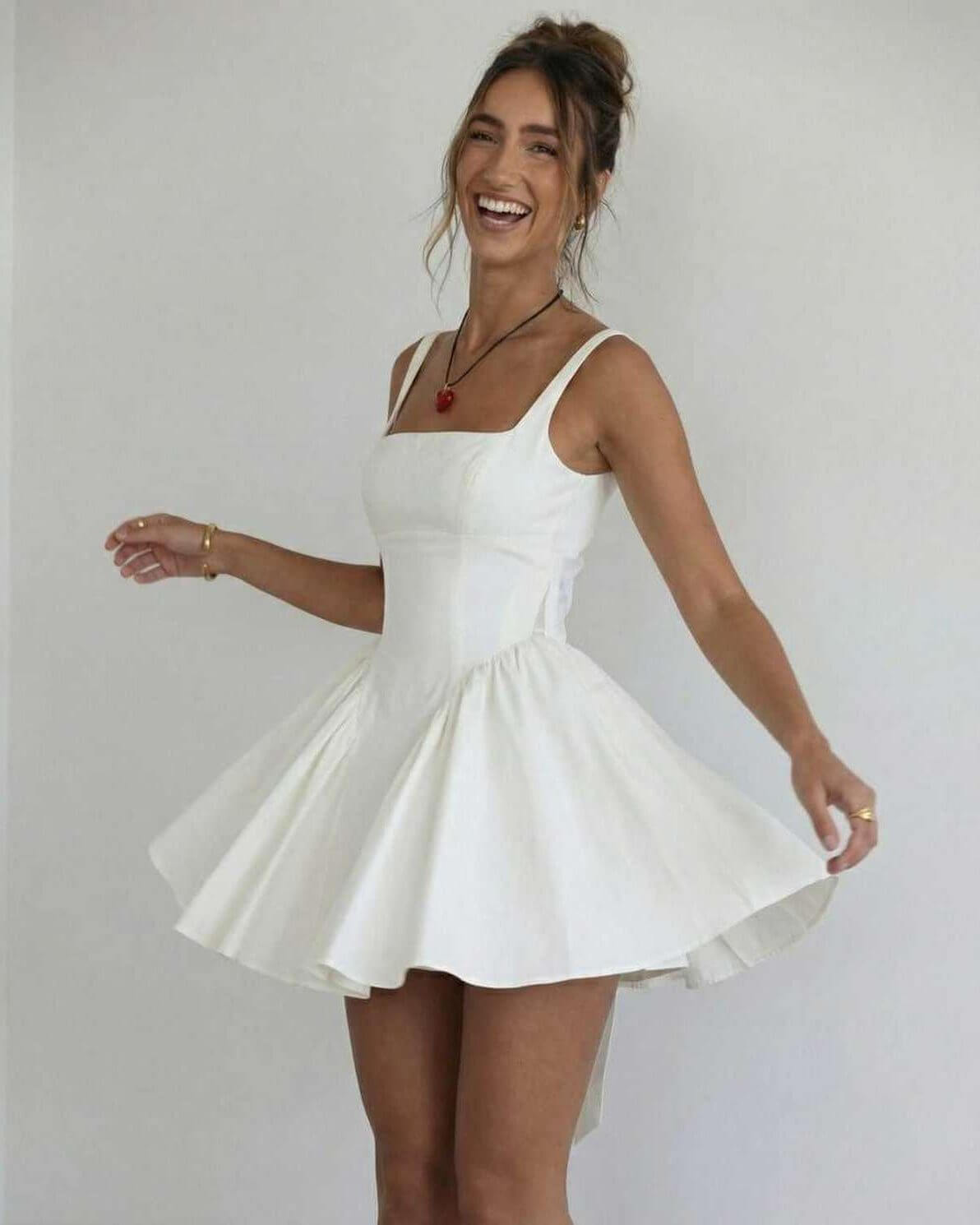 Summer Square Neck Mini Dress