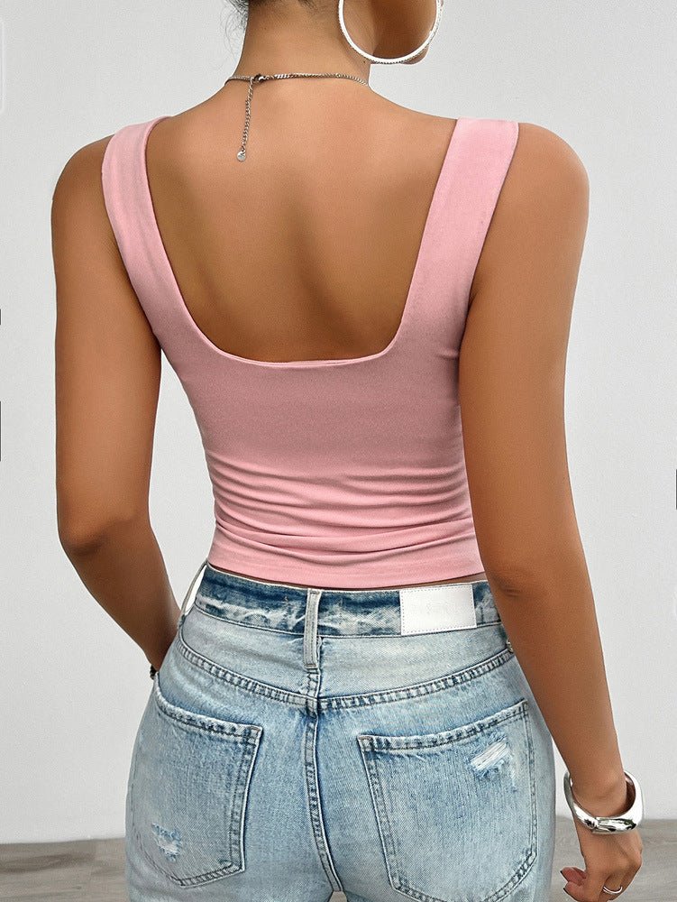 Twist Front Ribbed Tank Top