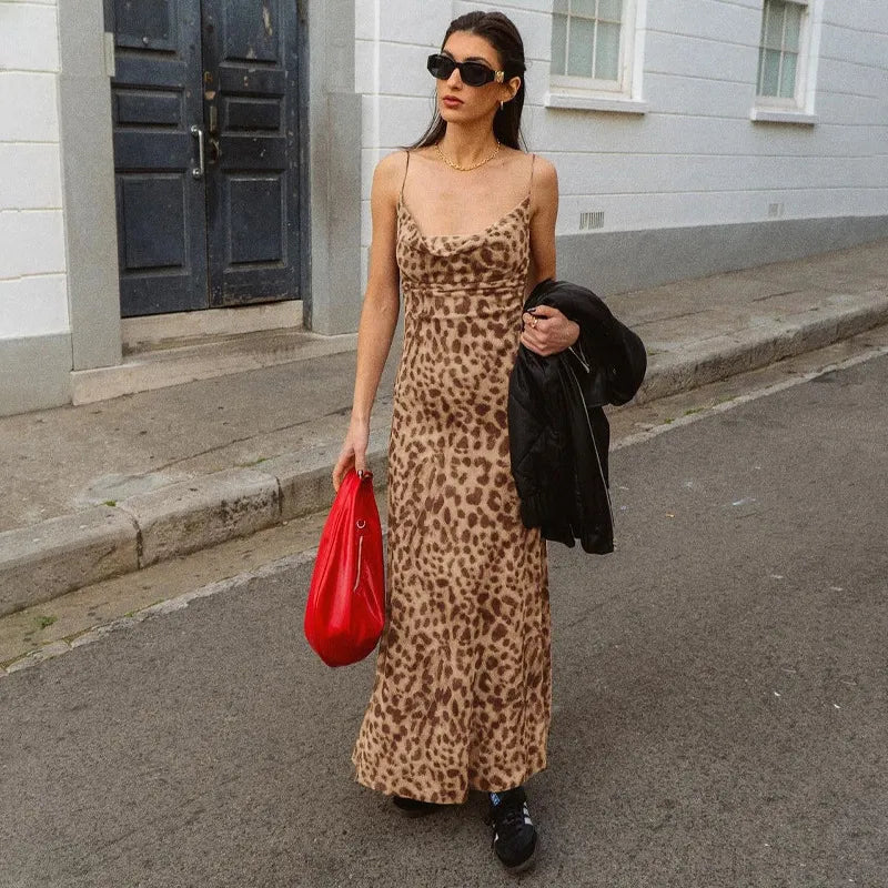 Leopard Print Maxi Dress