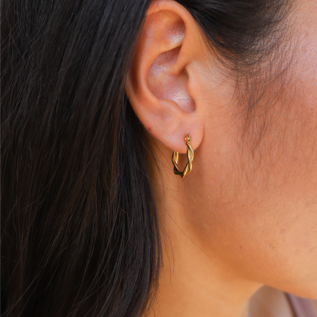 Mini Twisted Hoop Earrings