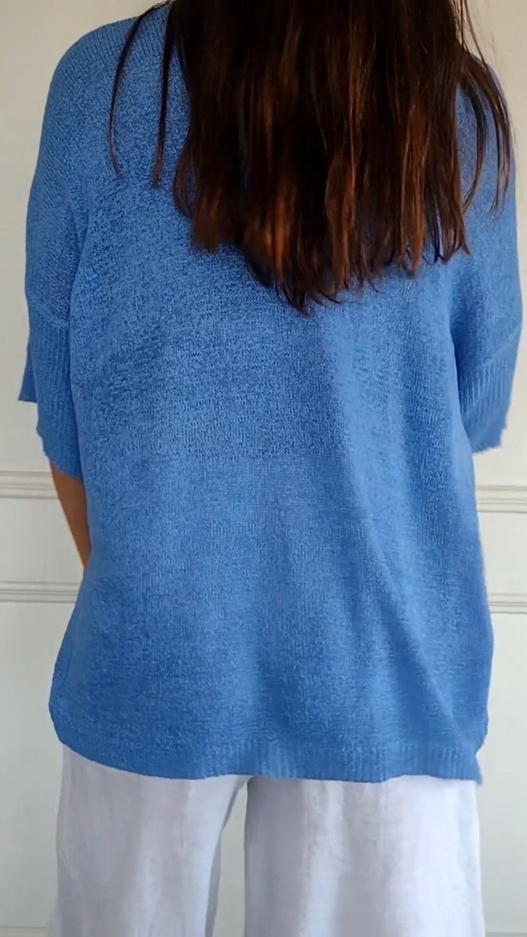Knit V-Neck Blouse
